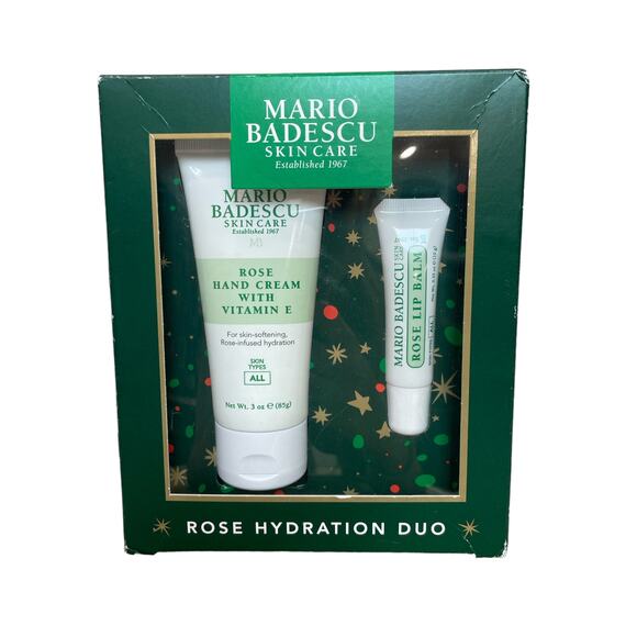 Mario Badescu Rose Hydration Duo Gift Set Hand Cream Lip Balm NEW - Picture 1 of 2